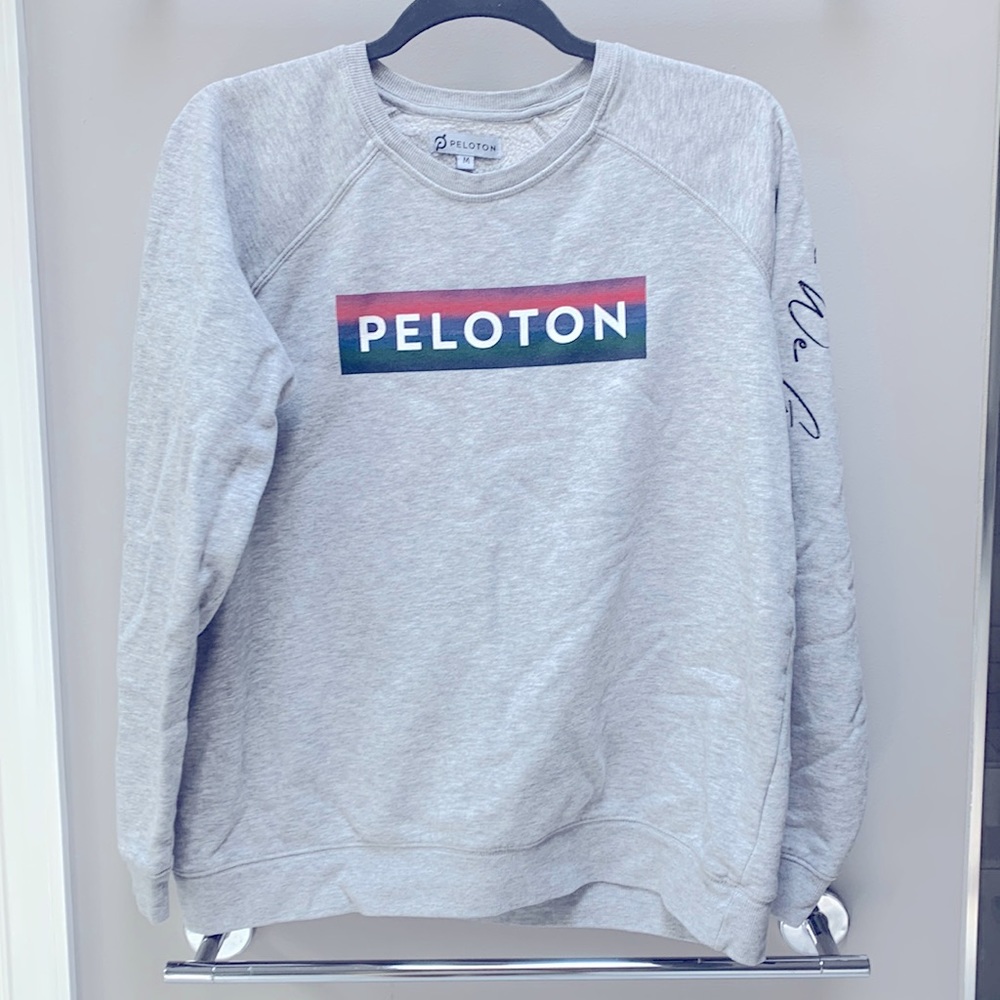 Heather Gray Peloton sweatshirt medium